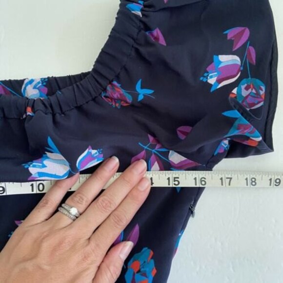 Rebecca Taylor Bell Flower Off the Shoulder Ruffle Midi Dress Size 0 RETAIL $389 - Picture 7 of 9